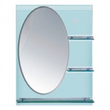 Зеркало для ванны с полкой Ledeme  L607 голубое