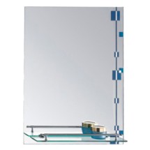 Зеркало для ванны с полкой Ledeme  L657 голубое