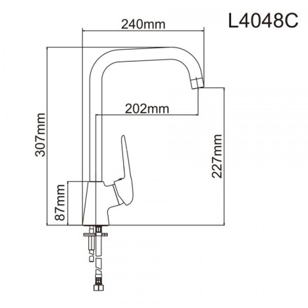 Смеситель для кухни Ledeme H48C L4048C