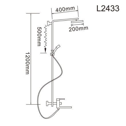 Душевая стойка Ledeme  L2433 хром