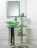 Стеклянная раковина для ванны Ledeme  L129-32-14 зеленая
